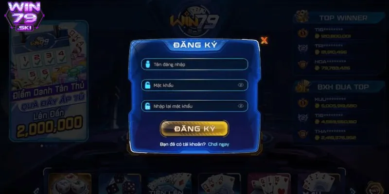 giftcode win79 3 Đăng ký tài khoản để nhận phần thưởng